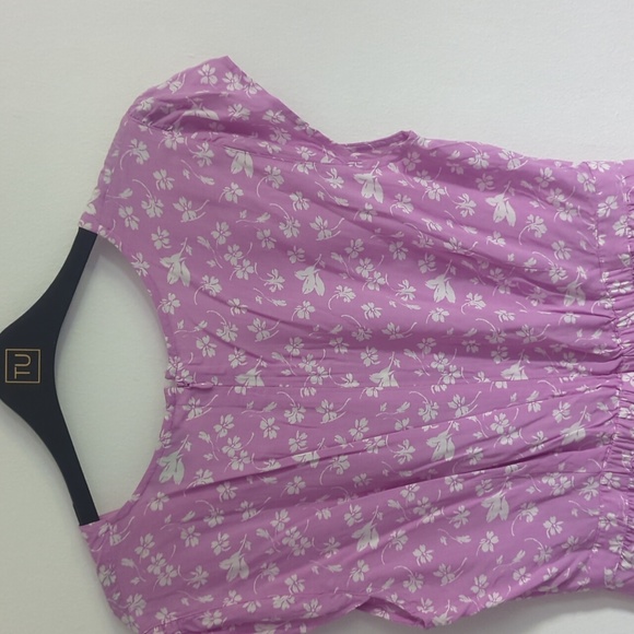 J.crew size 8 purple floral dress frill - Picture 7 of 10